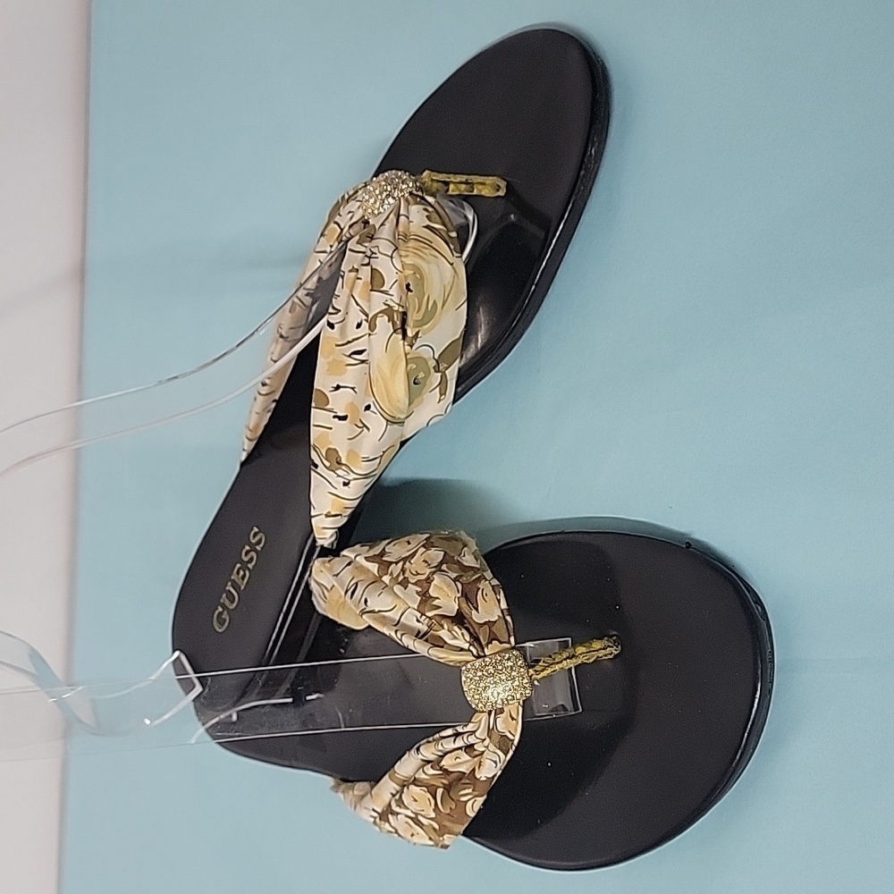 GUESS Slides Slippers Slip On Flat Comfort Open Toe Size 10